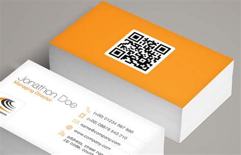 visiting card with qr code